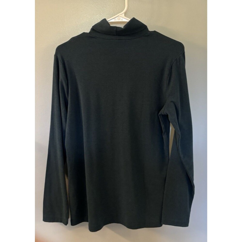 Time And Tru Dark Jade Turtleneck Top Size Large - Picture 4 of 4